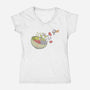 Kodama Poke-Womens-V-Neck-Tee-Claudia