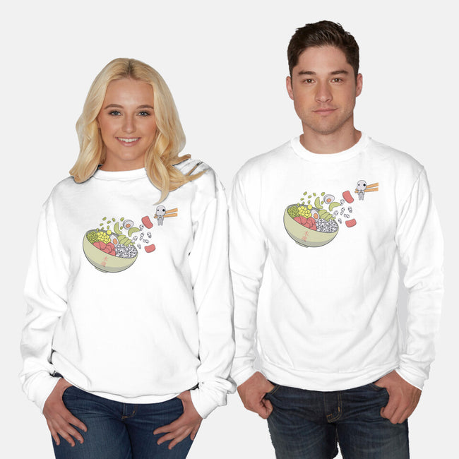 Kodama Poke-Unisex-Crew Neck-Sweatshirt-Claudia