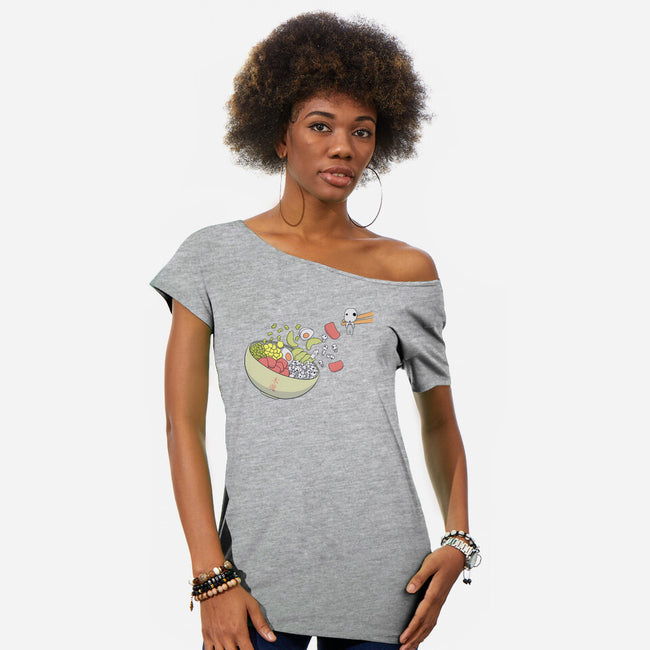 Kodama Poke-Womens-Off Shoulder-Tee-Claudia