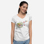 Kodama Poke-Womens-V-Neck-Tee-Claudia