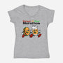 Burger And Beer Marathon-Womens-V-Neck-Tee-naomori