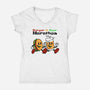 Burger And Beer Marathon-Womens-V-Neck-Tee-naomori