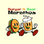 Burger And Beer Marathon-None-Fleece-Blanket-naomori