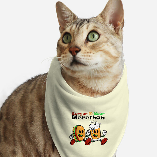 Burger And Beer Marathon-Cat-Bandana-Pet Collar-naomori