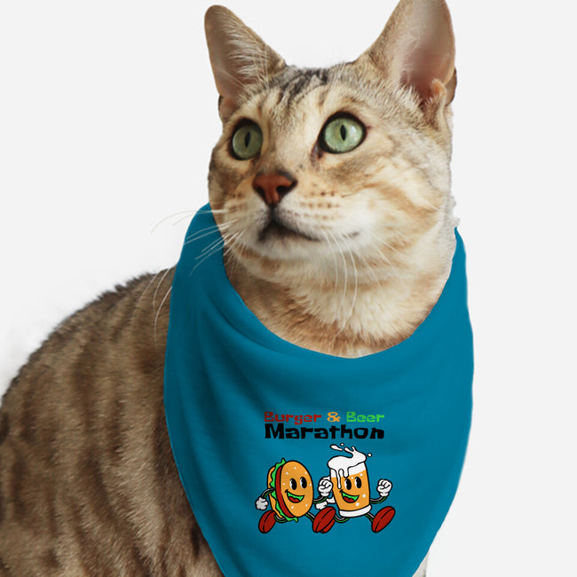 Burger And Beer Marathon-Cat-Bandana-Pet Collar-naomori