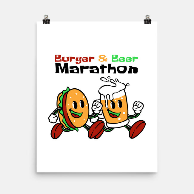 Burger And Beer Marathon-None-Matte-Poster-naomori