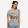 Burger And Beer Marathon-Womens-V-Neck-Tee-naomori