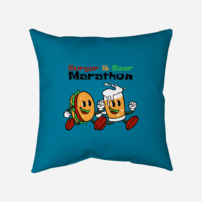 Burger And Beer Marathon-None-Non-Removable Cover w Insert-Throw Pillow-naomori