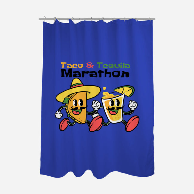 Taco And Tequila Marathon-None-Polyester-Shower Curtain-naomori