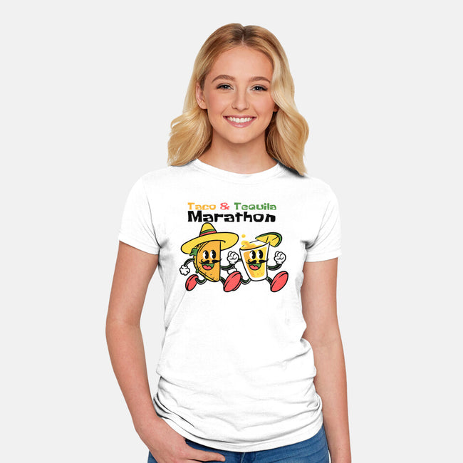 Taco And Tequila Marathon-Womens-Fitted-Tee-naomori