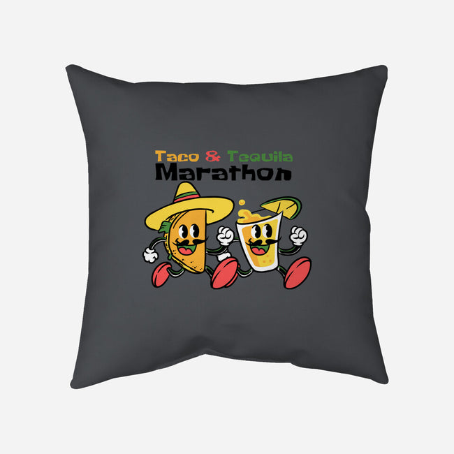 Taco And Tequila Marathon-None-Removable Cover w Insert-Throw Pillow-naomori