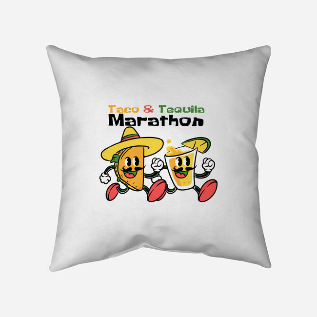 Taco And Tequila Marathon-None-Removable Cover-Throw Pillow-naomori