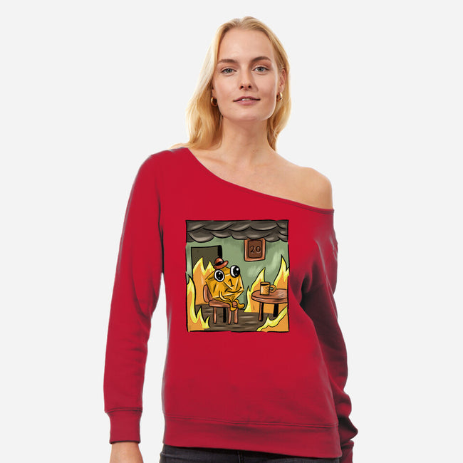 Bad Dice-Womens-Off Shoulder-Sweatshirt-nickzzarto