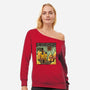 Bad Dice-Womens-Off Shoulder-Sweatshirt-nickzzarto