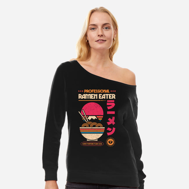 Professional Ramen Eater-Womens-Off Shoulder-Sweatshirt-sachpica