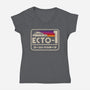 Iconic Ecto-1-Womens-V-Neck-Tee-sachpica