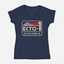 Iconic Ecto-1-Womens-V-Neck-Tee-sachpica