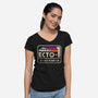 Iconic Ecto-1-Womens-V-Neck-Tee-sachpica