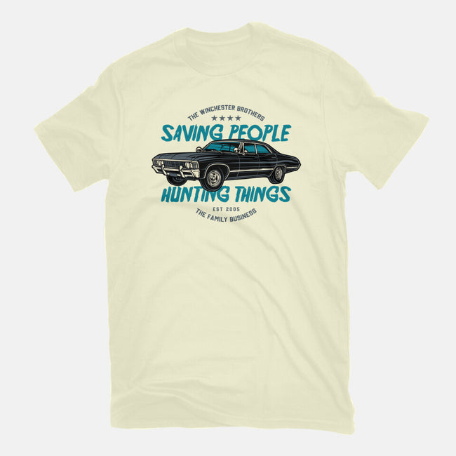 Saving People And Hunting Things-Mens-Premium-Tee-gorillafamstudio