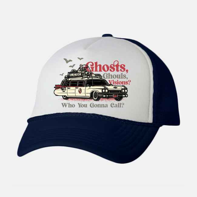 Ghosts Ghouls Visions-Unisex-Trucker-Hat-gorillafamstudio