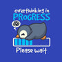 Penguin Overthinking In Progress-Unisex-Basic-Tee-NemiMakeit