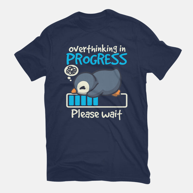 Penguin Overthinking In Progress-Womens-Basic-Tee-NemiMakeit