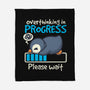 Penguin Overthinking In Progress-None-Fleece-Blanket-NemiMakeit