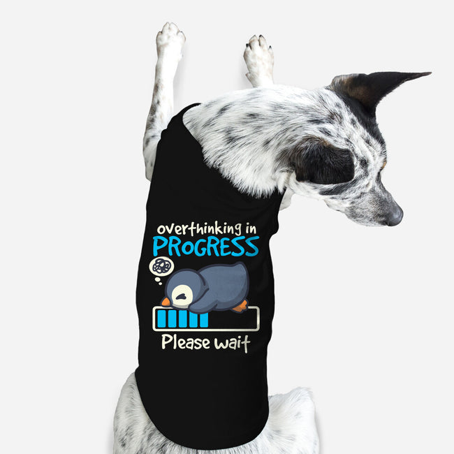 Penguin Overthinking In Progress-Dog-Basic-Pet Tank-NemiMakeit