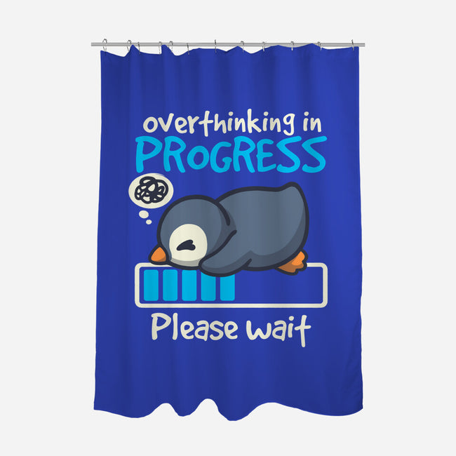 Penguin Overthinking In Progress-None-Polyester-Shower Curtain-NemiMakeit
