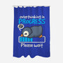 Penguin Overthinking In Progress-None-Polyester-Shower Curtain-NemiMakeit