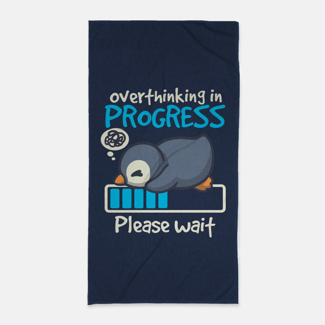 Penguin Overthinking In Progress-None-Beach-Towel-NemiMakeit