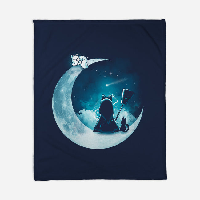 Witch Moon-None-Fleece-Blanket-Vallina84