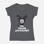 Mouse Unchained-Womens-V-Neck-Tee-zascanauta