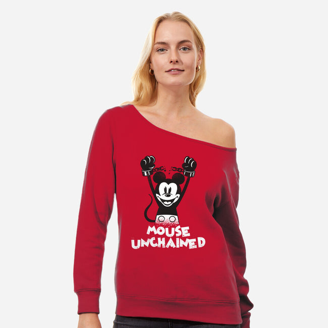 Mouse Unchained-Womens-Off Shoulder-Sweatshirt-zascanauta
