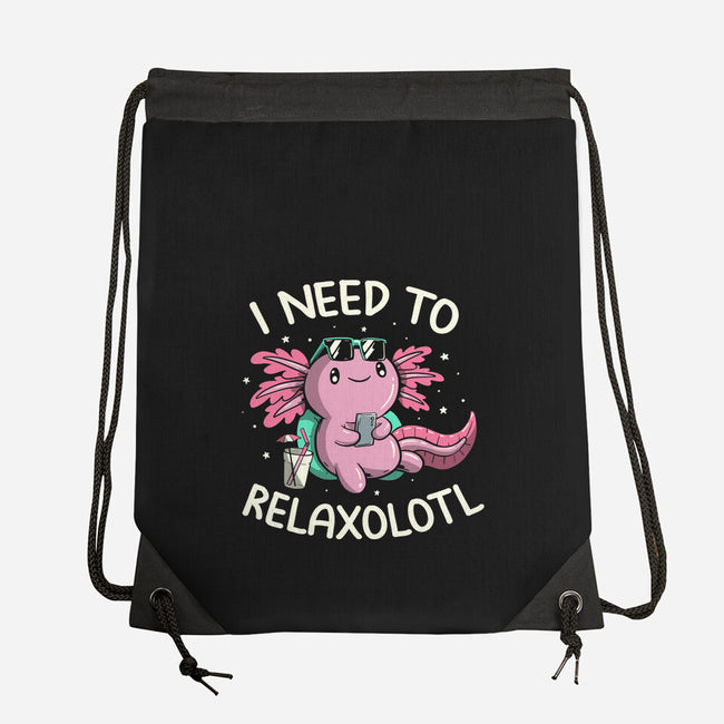 I Need To Relaxalotl-None-Drawstring-Bag-koalastudio