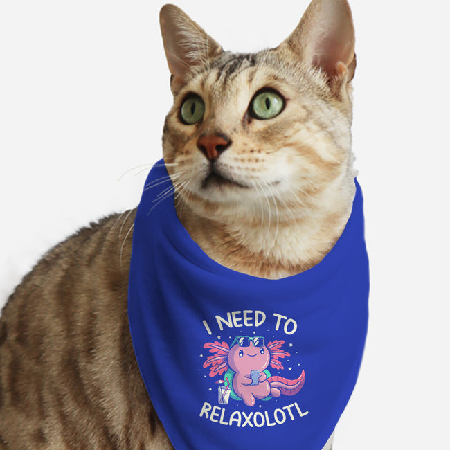 I Need To Relaxalotl-Cat-Bandana-Pet Collar-koalastudio