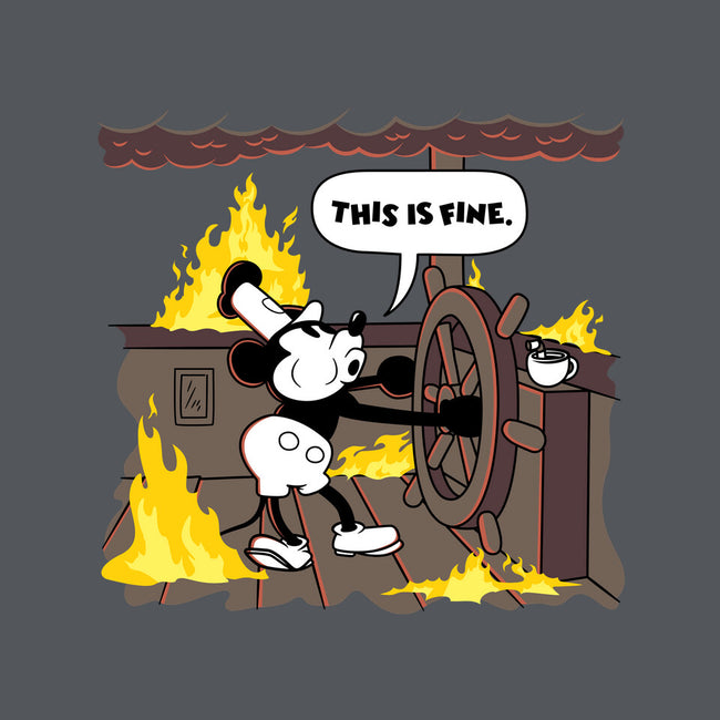 Everything's Fine On The Steamboat-Womens-Fitted-Tee-rocketman_art