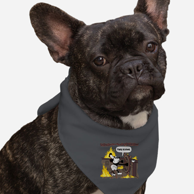 Everything's Fine On The Steamboat-Dog-Bandana-Pet Collar-rocketman_art