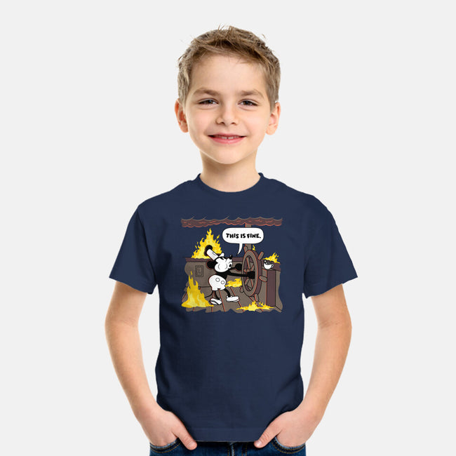 Everything's Fine On The Steamboat-Youth-Basic-Tee-rocketman_art