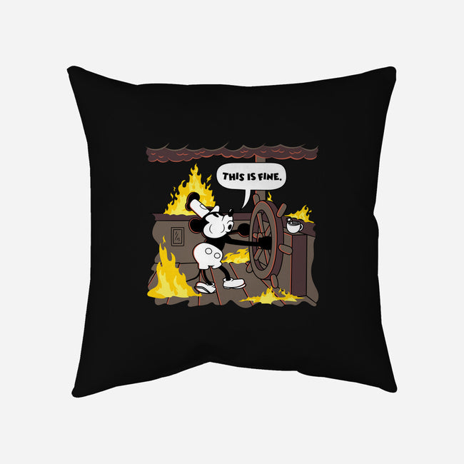 Everything's Fine On The Steamboat-None-Non-Removable Cover w Insert-Throw Pillow-rocketman_art