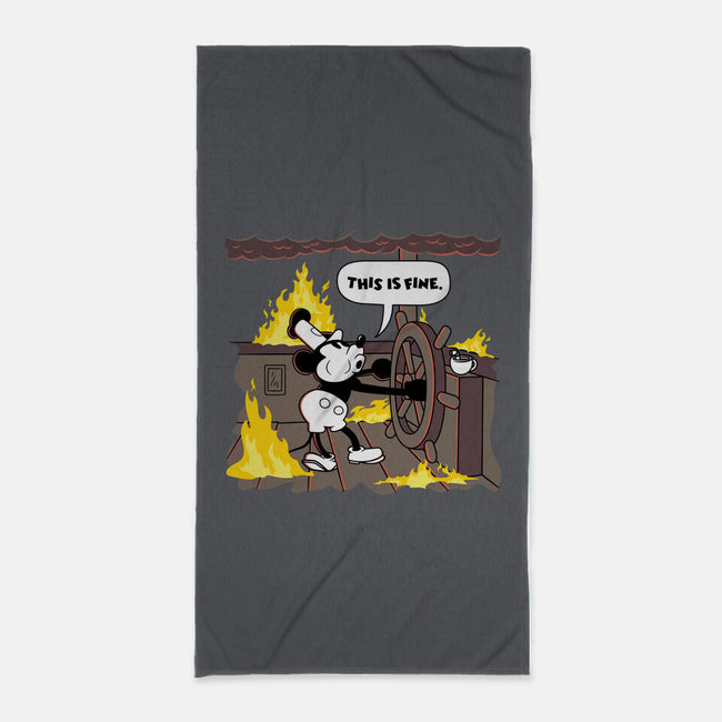 Everything's Fine On The Steamboat-None-Beach-Towel-rocketman_art