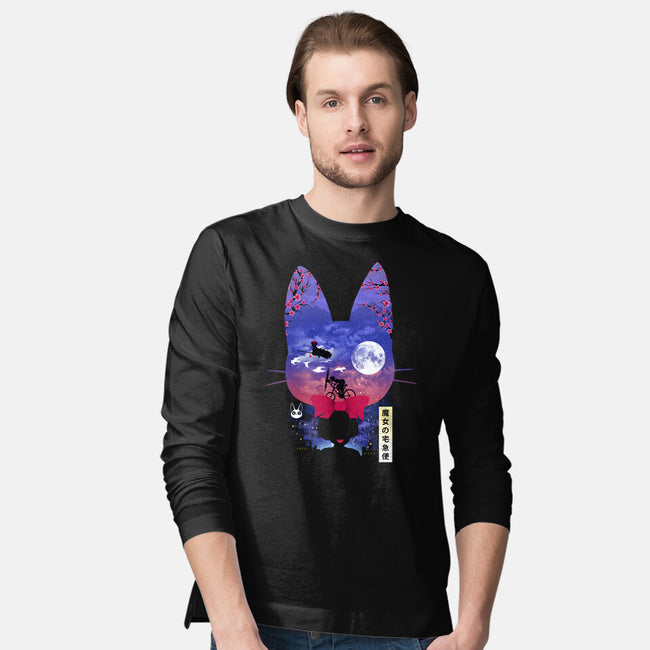 Cat Delivery-Mens-Long Sleeved-Tee-dandingeroz