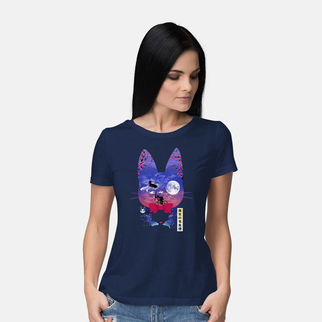 Cat Delivery-Womens-Basic-Tee-dandingeroz