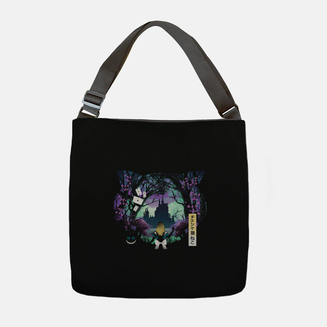 Wonderland Cat-None-Adjustable Tote-Bag-dandingeroz