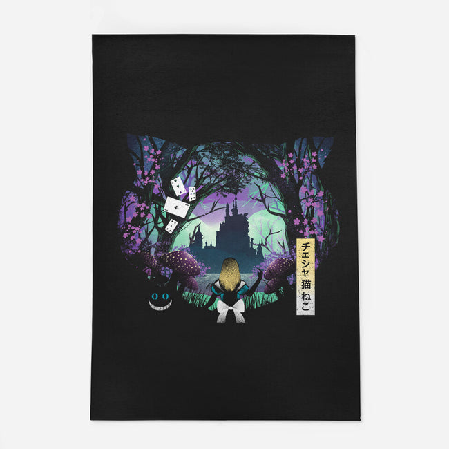 Wonderland Cat-None-Outdoor-Rug-dandingeroz