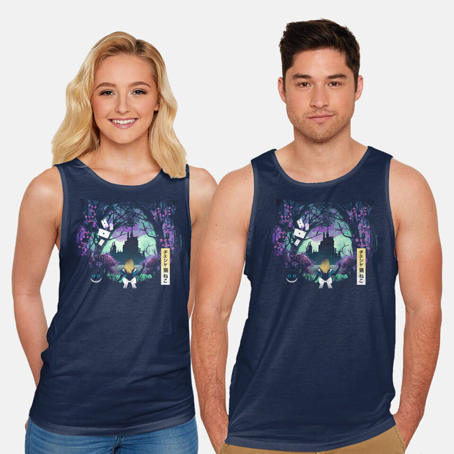 Wonderland Cat-Unisex-Basic-Tank-dandingeroz