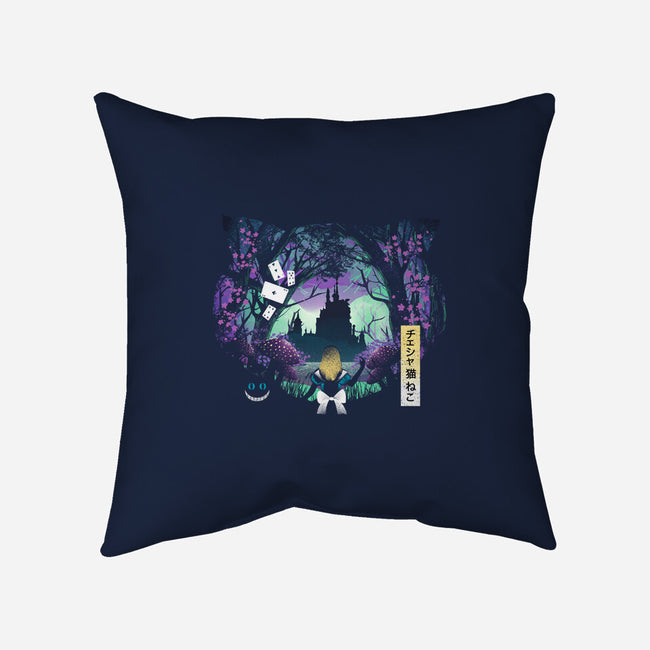 Wonderland Cat-None-Non-Removable Cover w Insert-Throw Pillow-dandingeroz