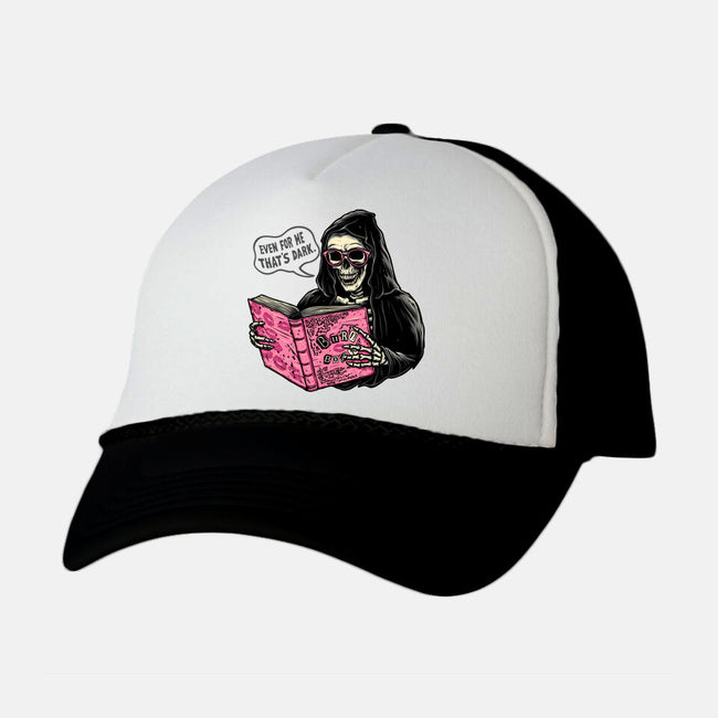 Burn Book-Unisex-Trucker-Hat-momma_gorilla