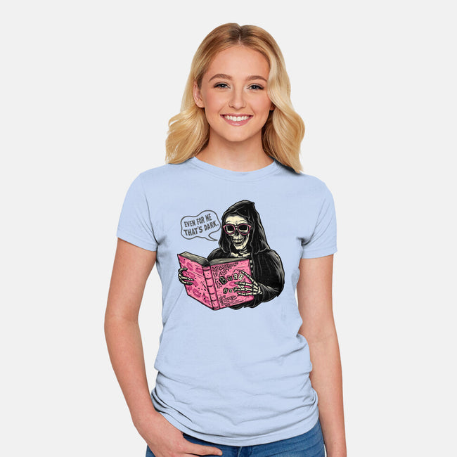 Burn Book-Womens-Fitted-Tee-momma_gorilla