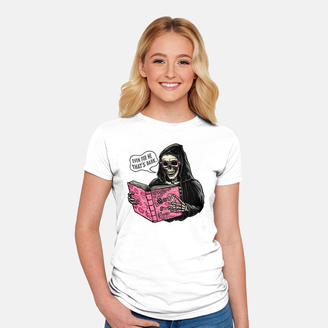 Burn Book-Womens-Fitted-Tee-momma_gorilla